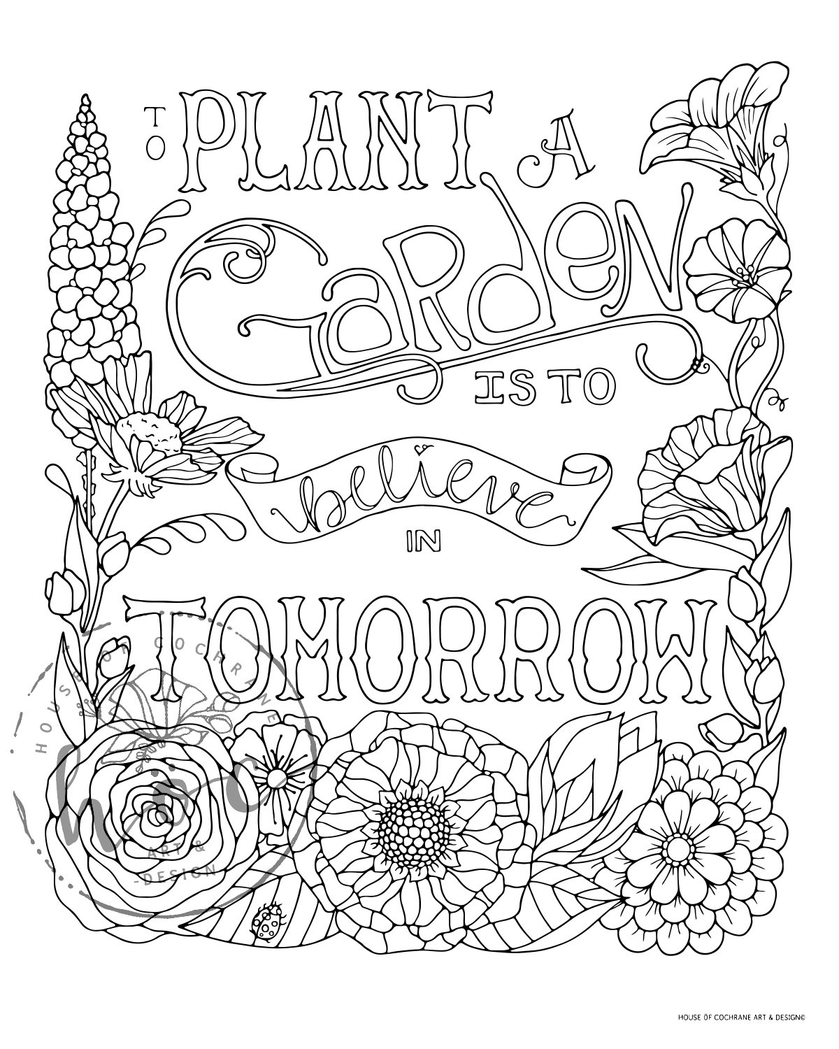 96 Gardening Coloring Pages Printable 25