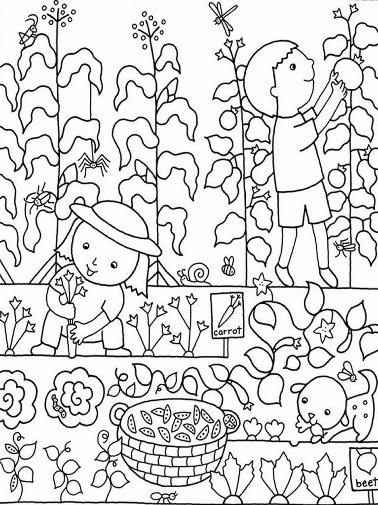 96 Gardening Coloring Pages Printable 35