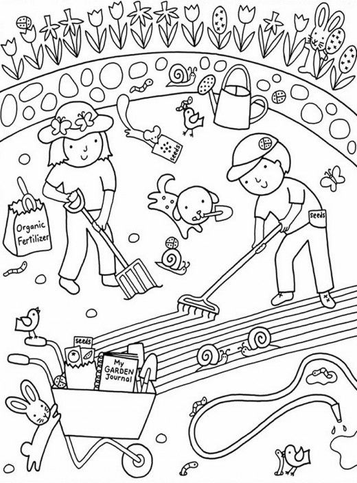 96 Gardening Coloring Pages Printable 36