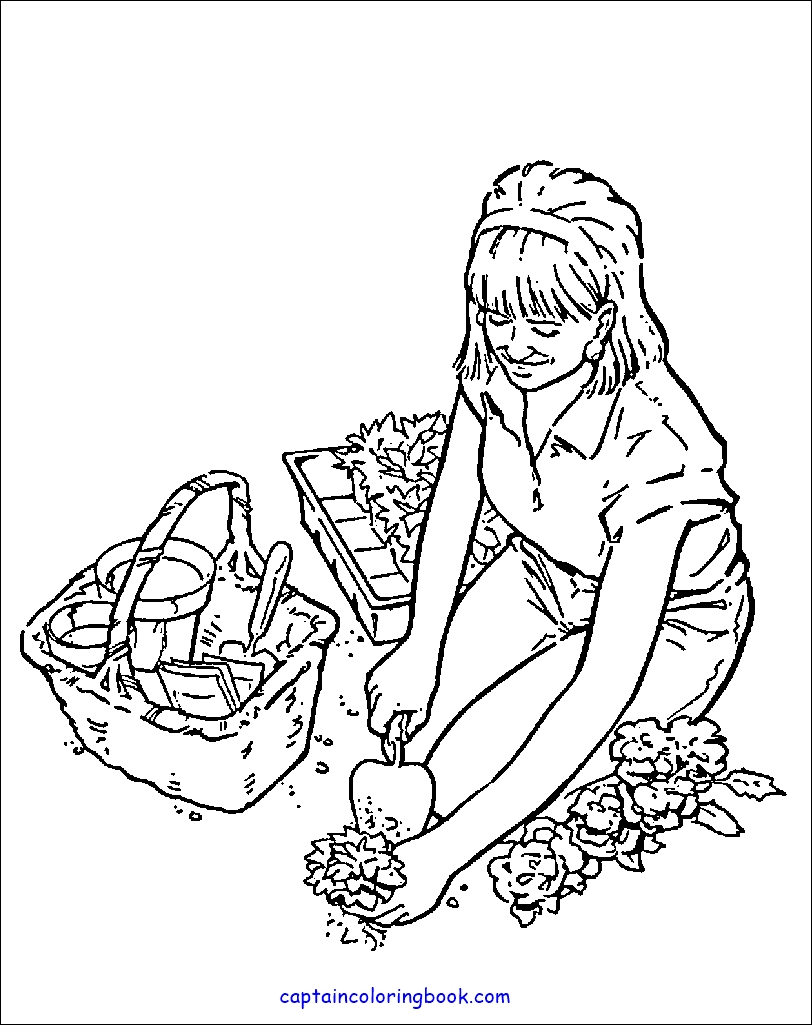 96 Gardening Coloring Pages Printable 51