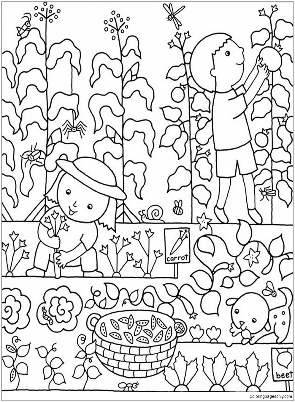 96 Gardening Coloring Pages Printable 52