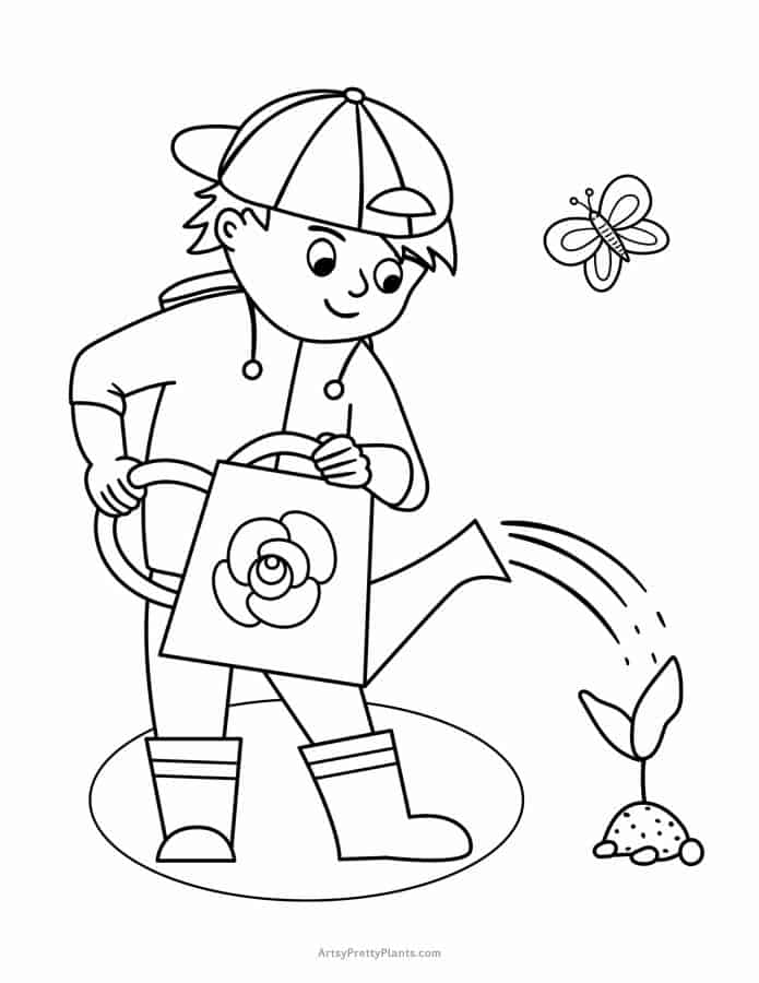 96 Gardening Coloring Pages Printable 61