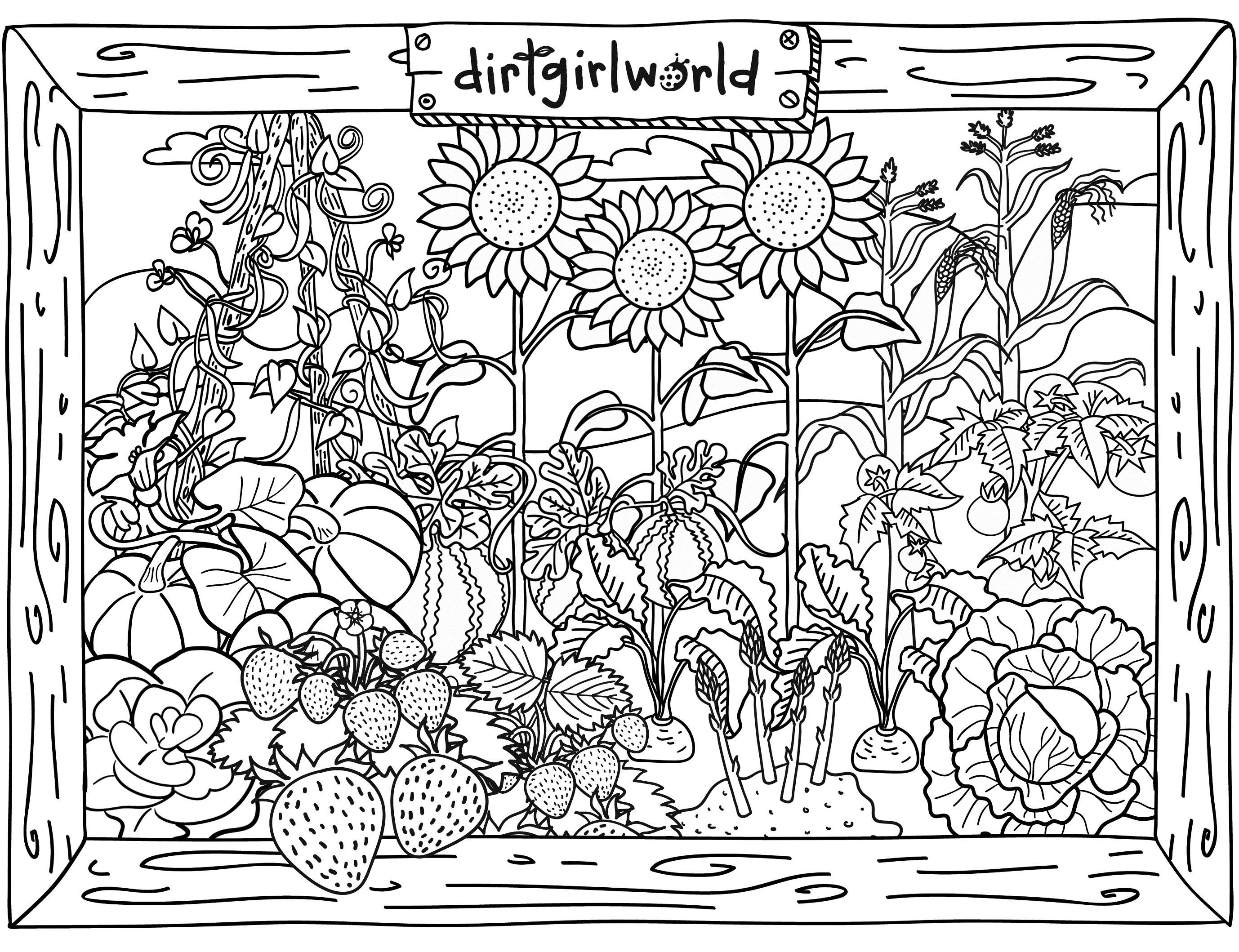 gardening coloring pages printable jpg