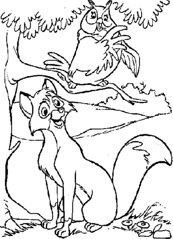 heartwarming fox and the hound coloring pages printable jpg