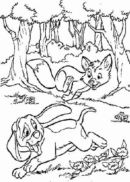 96 Heartwarming Fox and the Hound Coloring Pages Printable 6