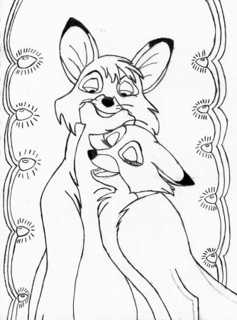 96 Heartwarming Fox and the Hound Coloring Pages Printable 77