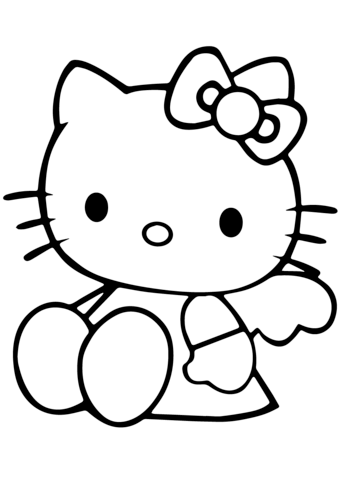 adorable hello kitty coloring pages printable jpg