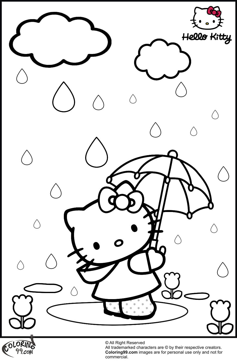 Adorable Hello Kitty Coloring Pages Printable 13