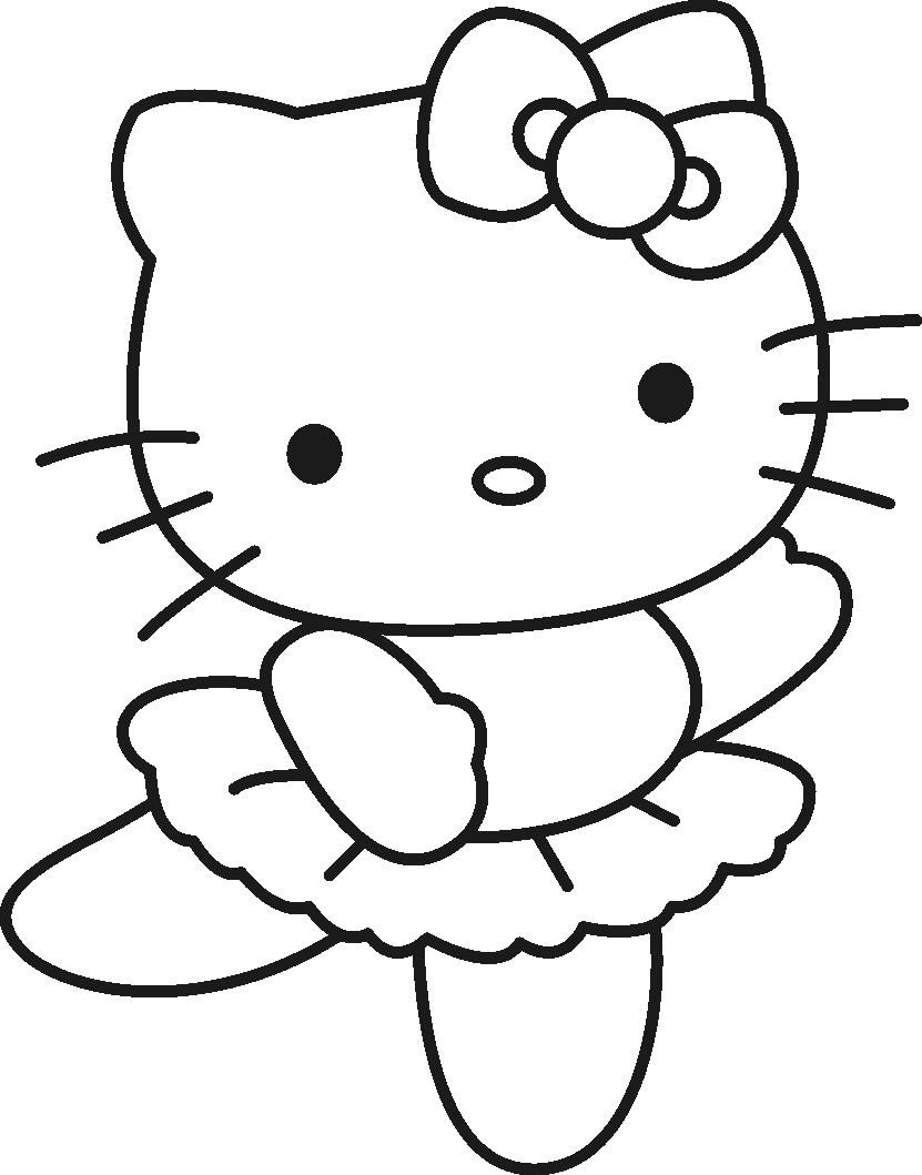 Adorable Hello Kitty Coloring Pages Printable 17