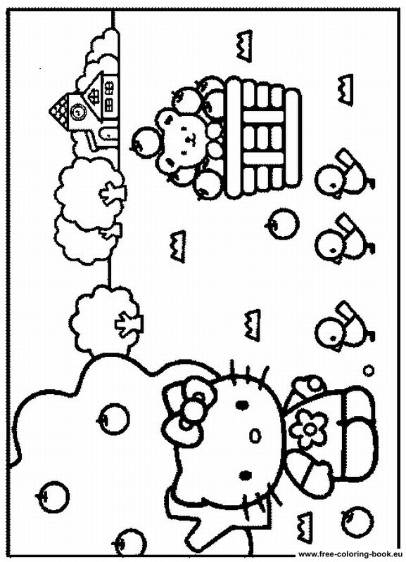 Adorable Hello Kitty Coloring Pages Printable 18