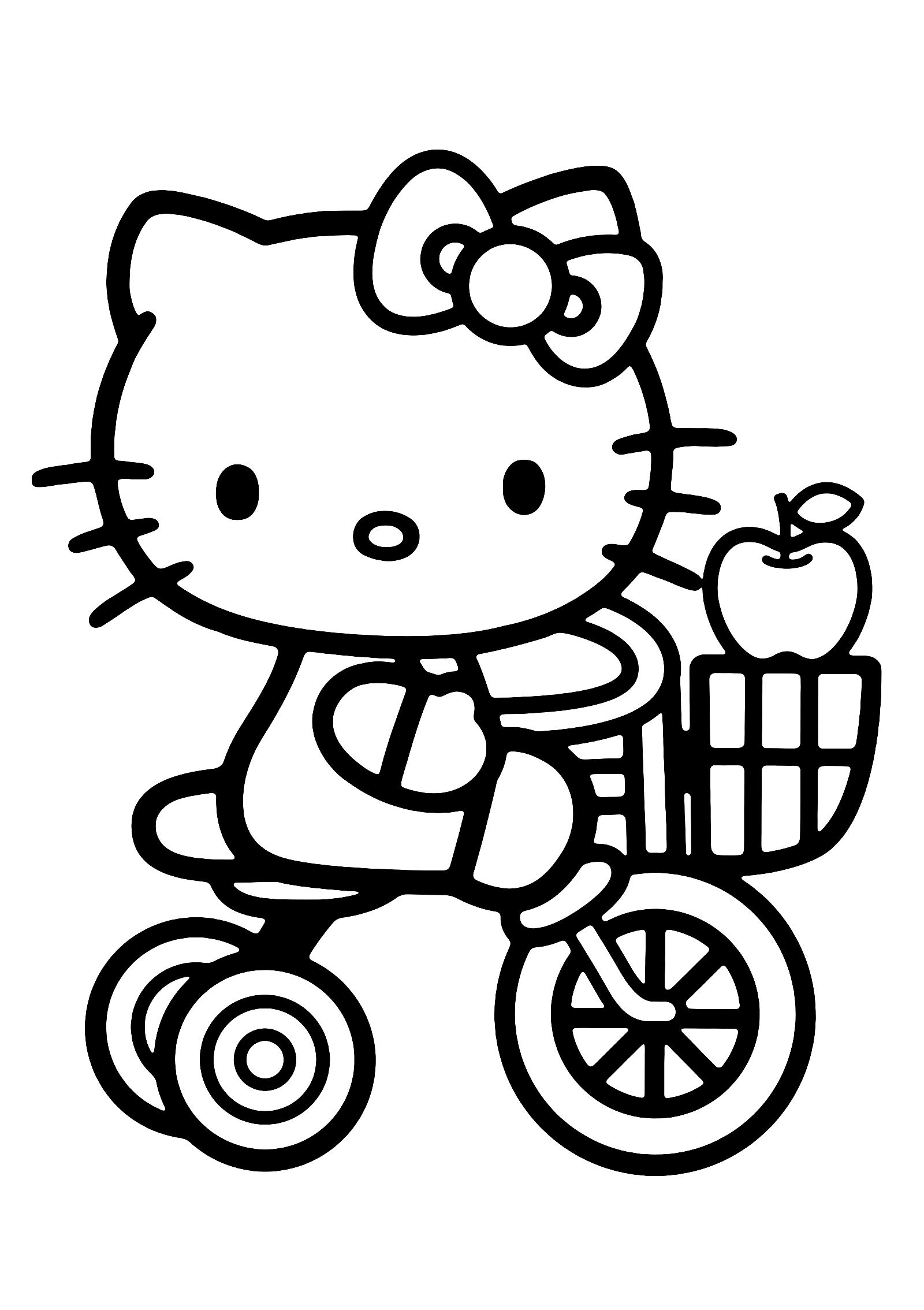 adorable hello kitty coloring pages printable jpg