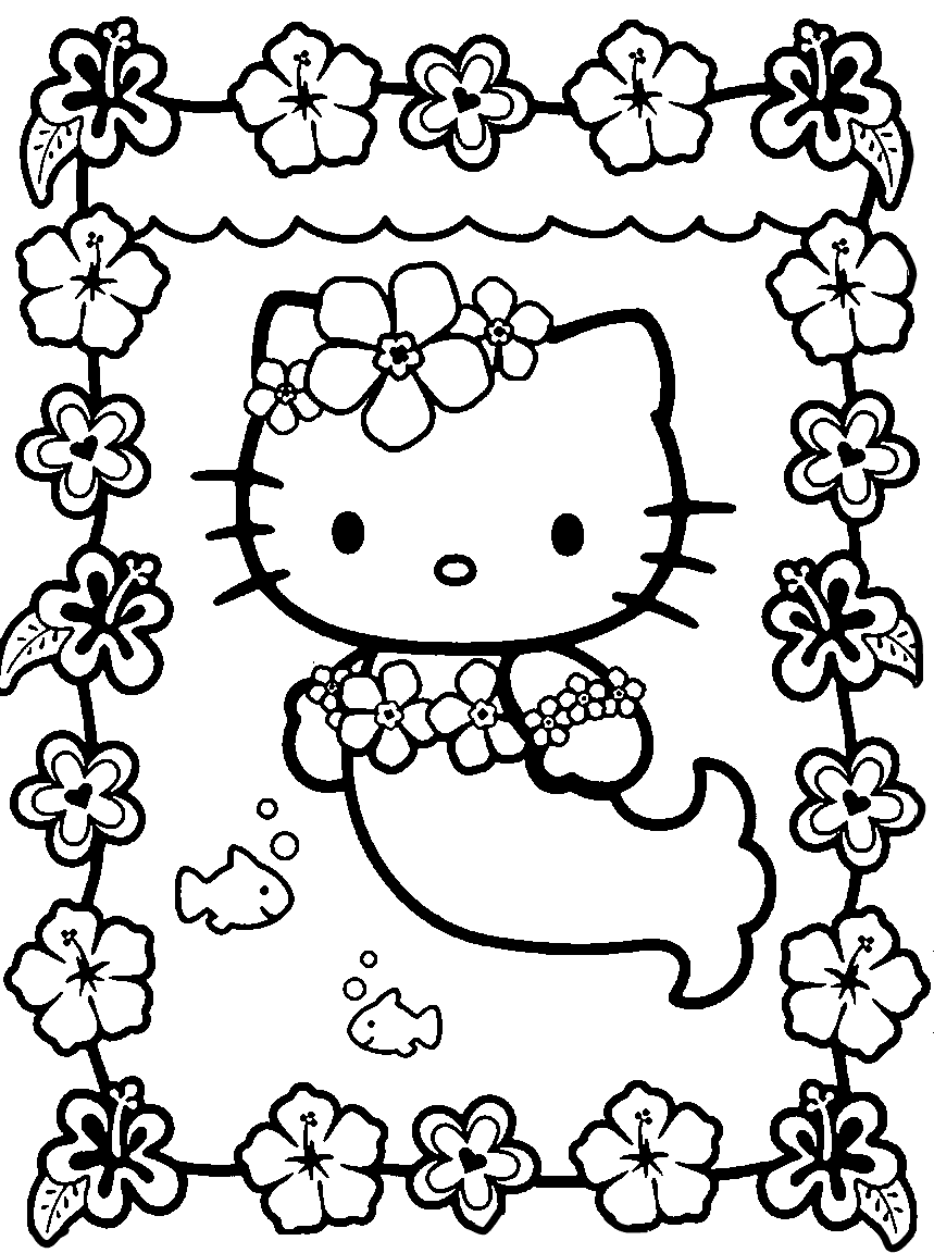 adorable hello kitty coloring pages printable jpg