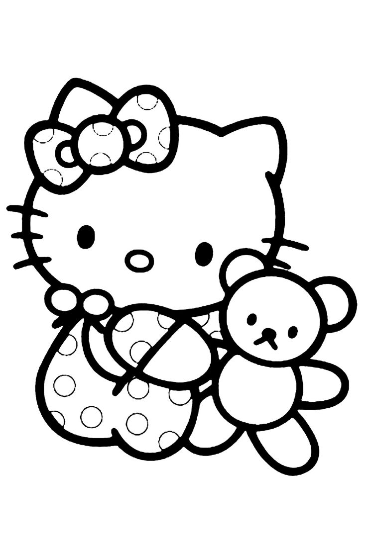 adorable hello kitty coloring pages printable jpg