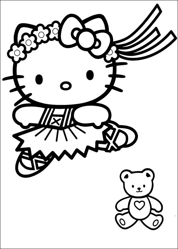 Adorable Hello Kitty Coloring Pages Printable 30