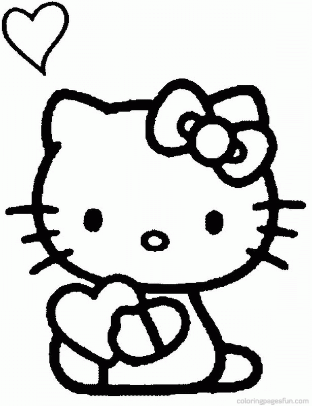 Adorable Hello Kitty Coloring Pages Printable 34