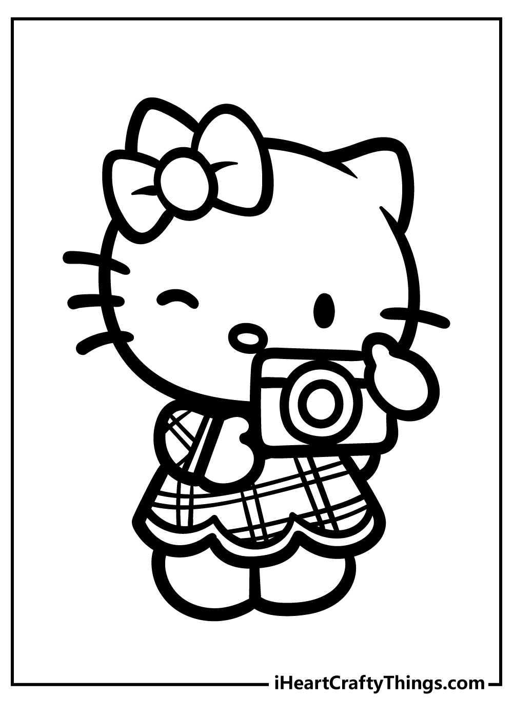 Adorable Hello Kitty Coloring Pages Printable 5