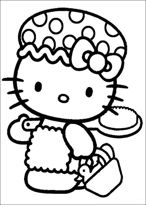 Adorable Hello Kitty Coloring Pages Printable 6