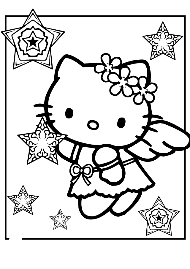 adorable hello kitty coloring pages printable jpg