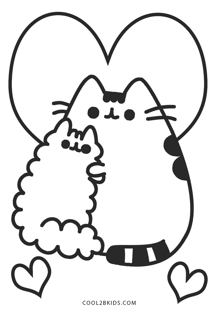 Adorable Pusheen Coloring Pages Printable 12