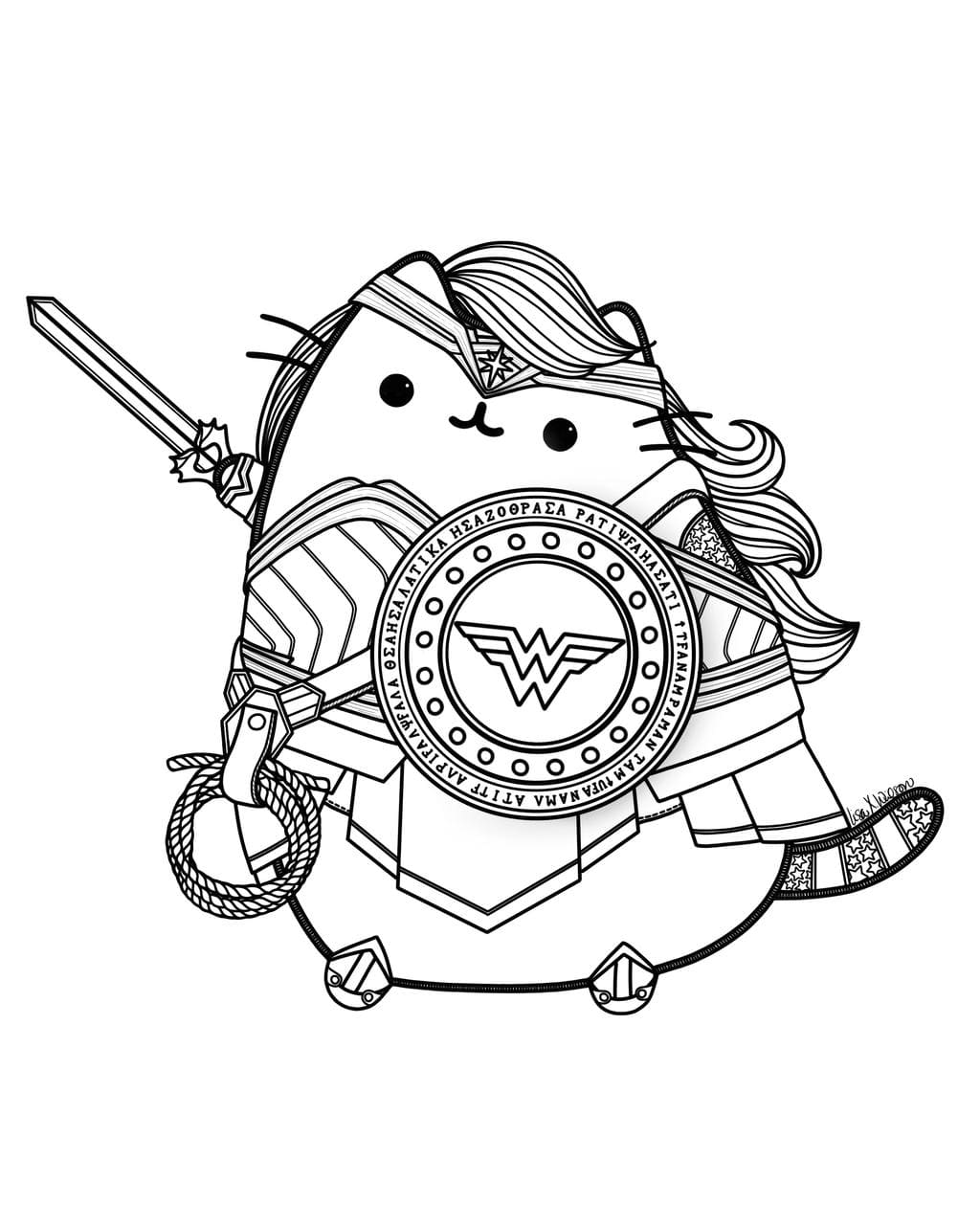 adorable pusheen coloring pages printable jpg