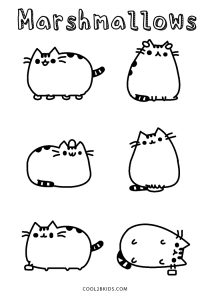 Adorable Pusheen Coloring Pages Printable 23