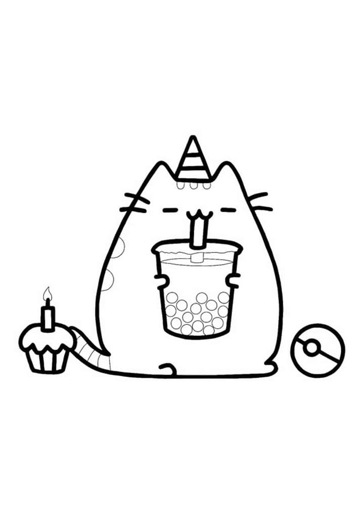 Adorable Pusheen Coloring Pages Printable 26