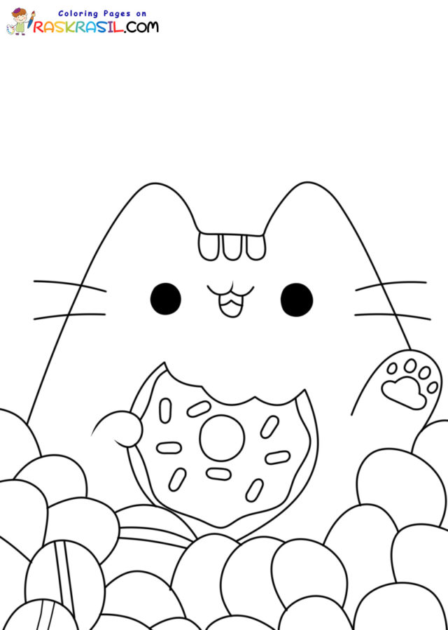 Adorable Pusheen Coloring Pages Printable 28