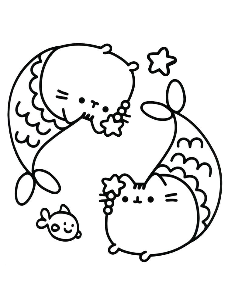 Adorable Pusheen Coloring Pages Printable 29