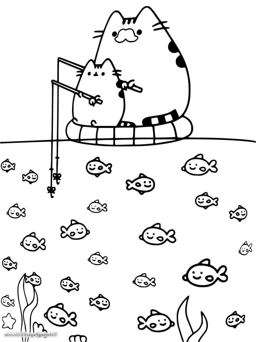 Adorable Pusheen Coloring Pages Printable 32