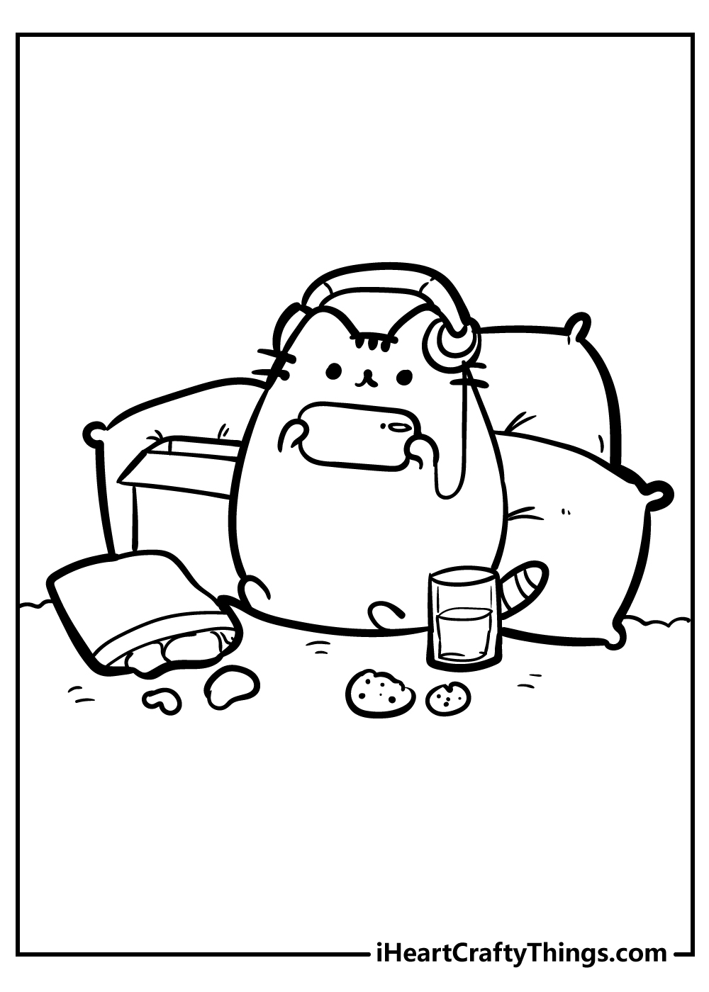 Adorable Pusheen Coloring Pages Printable 4