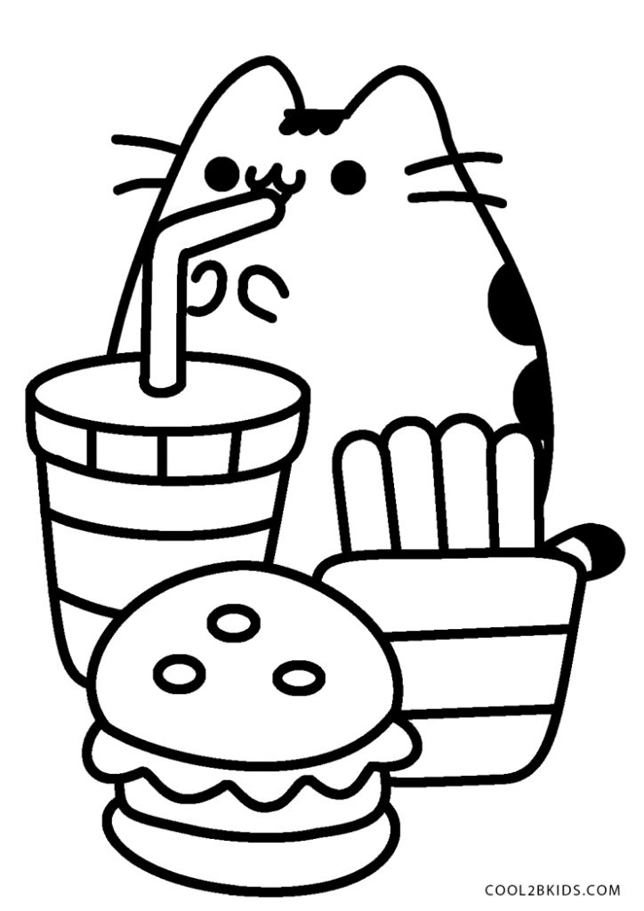 Adorable Pusheen Coloring Pages Printable 7