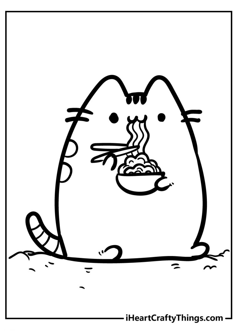 Adorable Pusheen Coloring Pages Printable 8