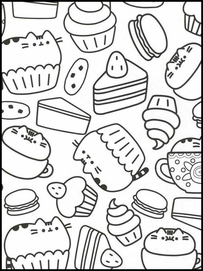 Adorable Pusheen Coloring Pages Printable 9