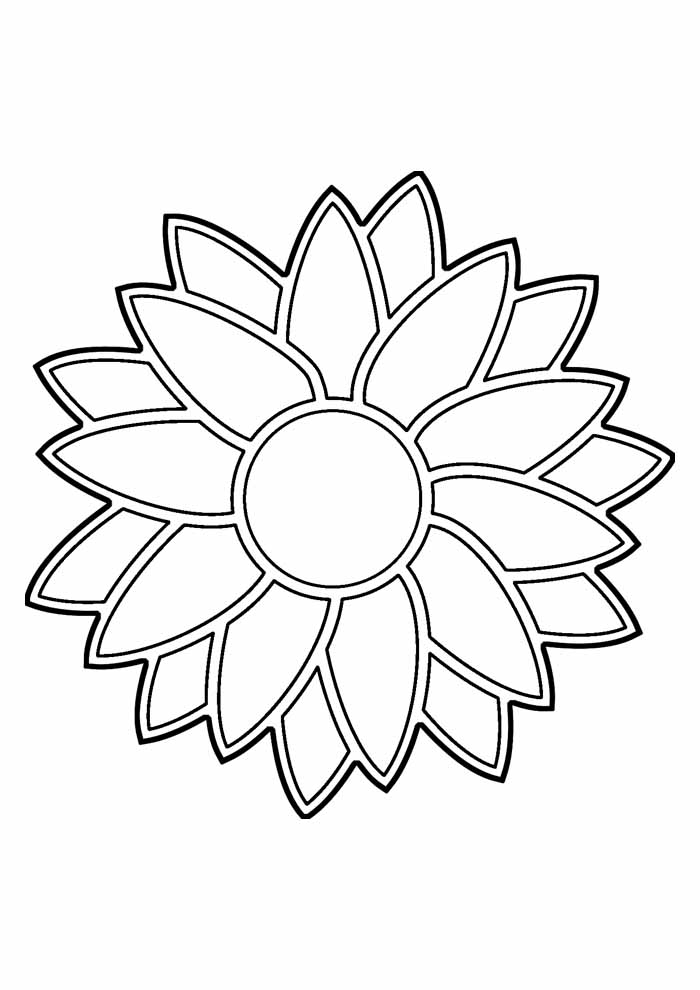 Cheerful Sunflower Coloring Pages Printable 18