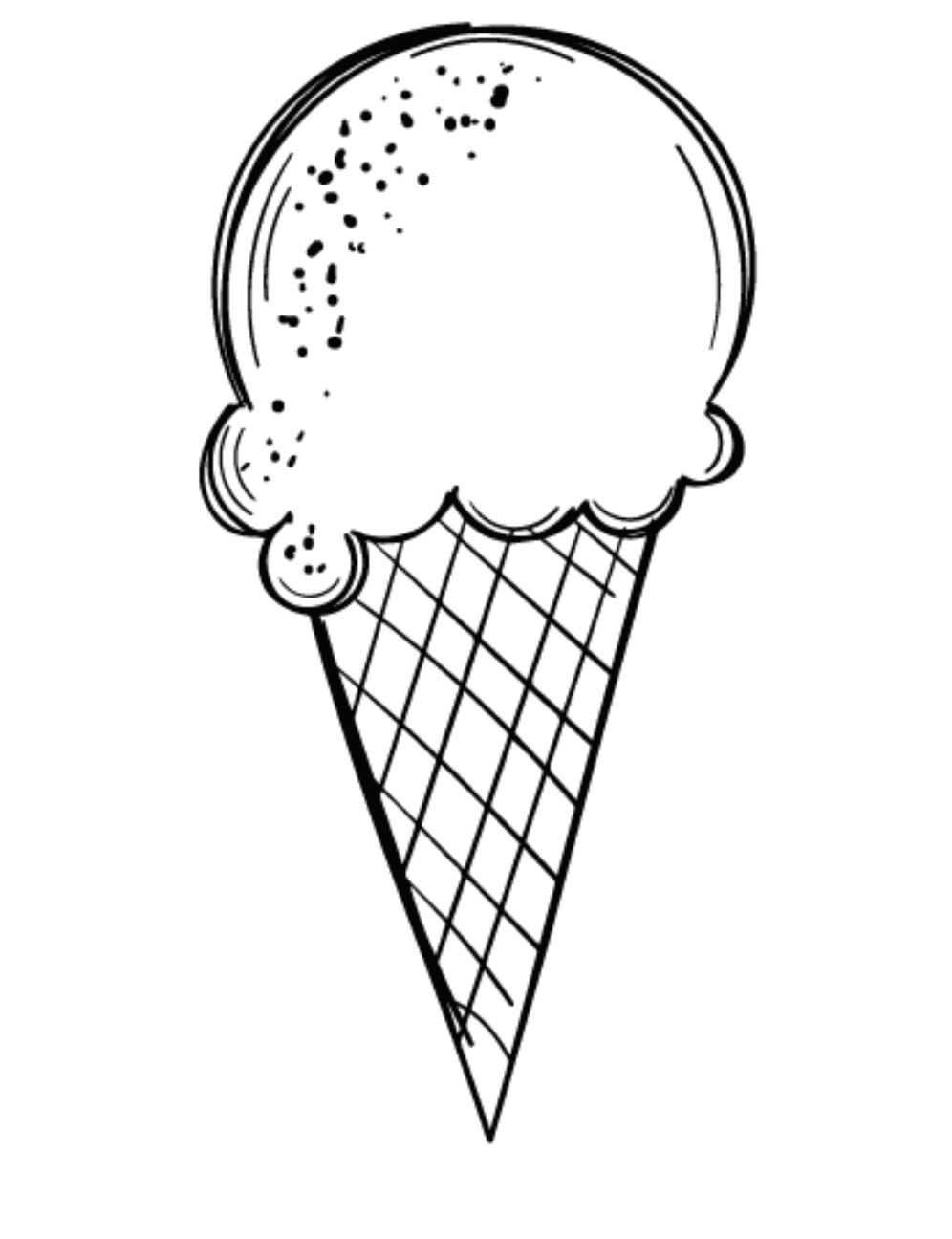 Cool Ice Cream Cone Coloring Pages Printable 19