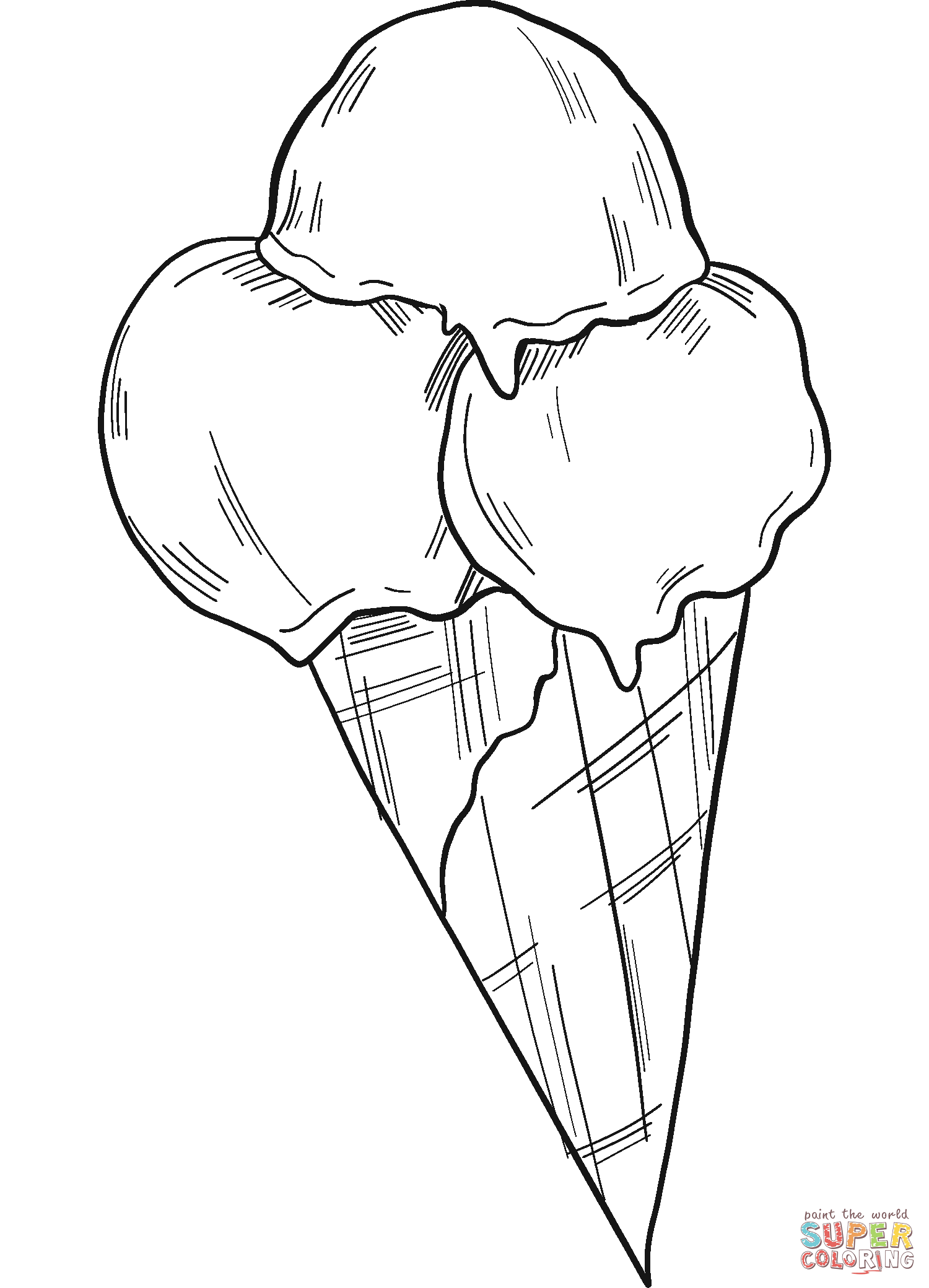 Cool Ice Cream Cone Coloring Pages Printable 25