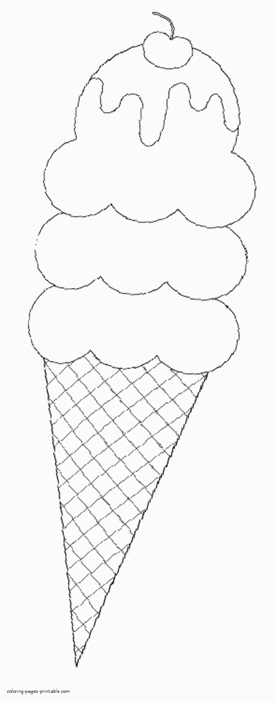 Cool Ice Cream Cone Coloring Pages Printable 35