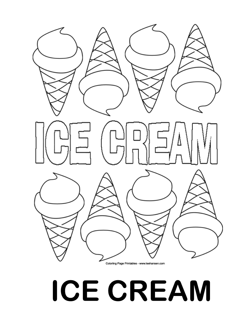 Cool Ice Cream Cone Coloring Pages Printable 7