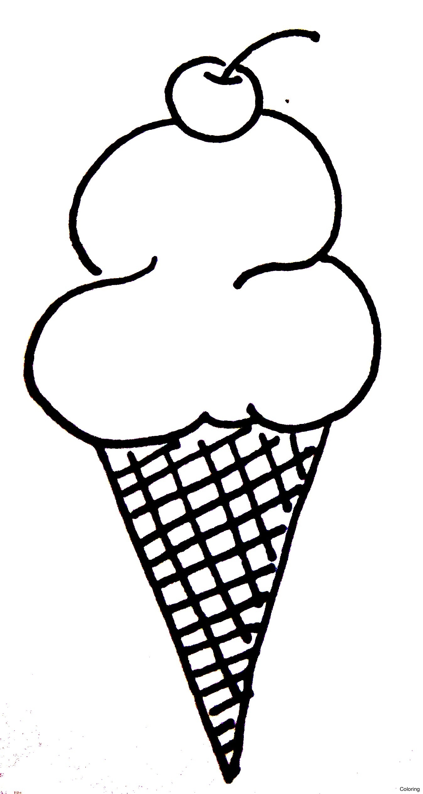 Cool Ice Cream Cone Coloring Pages Printable 9