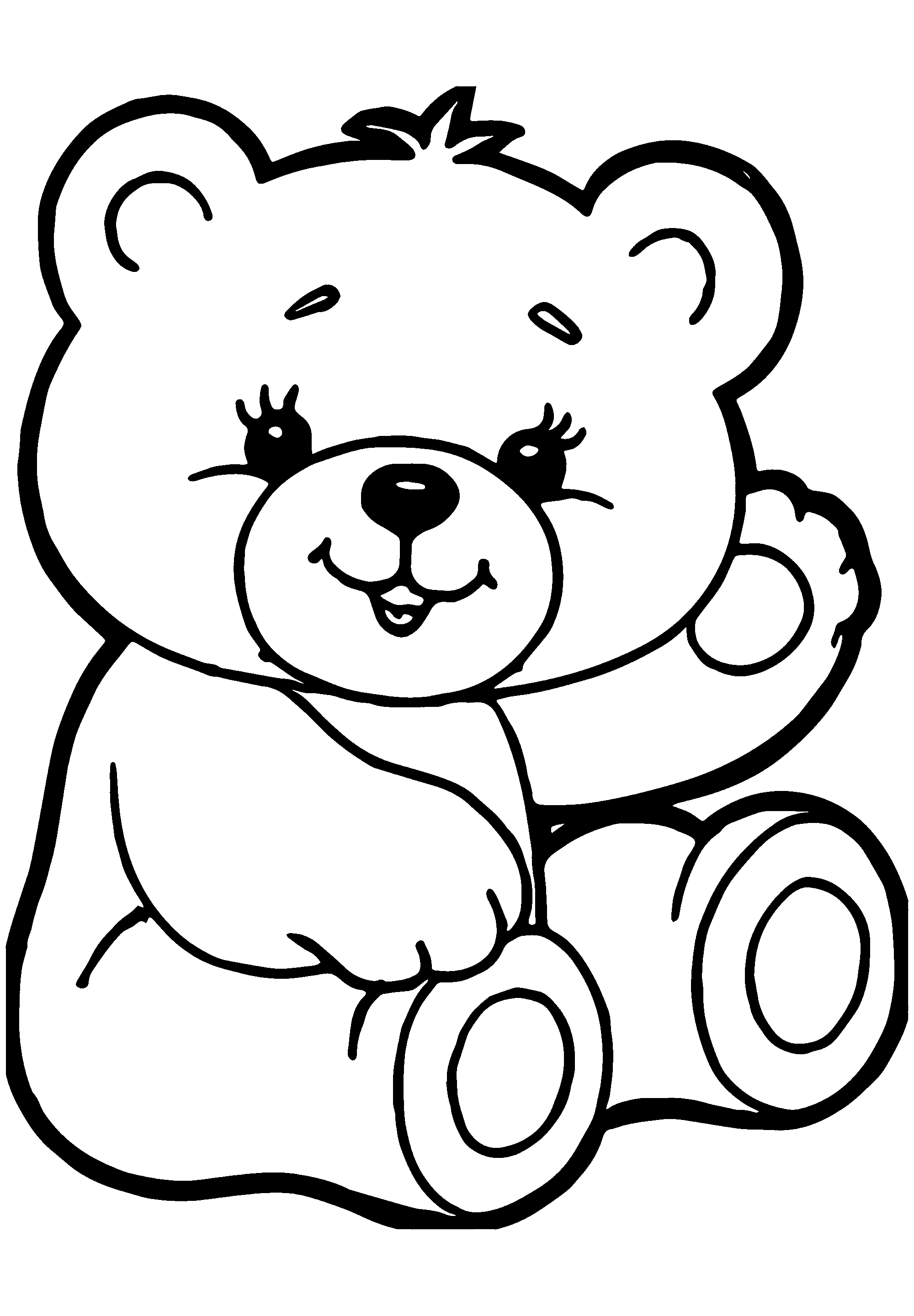 Cuddly Teddy Bear Coloring Pages Printable 1