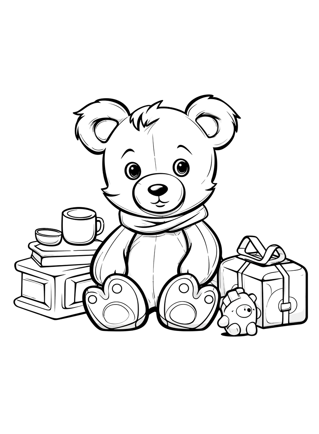 cuddly teddy bear coloring pages printable jpg