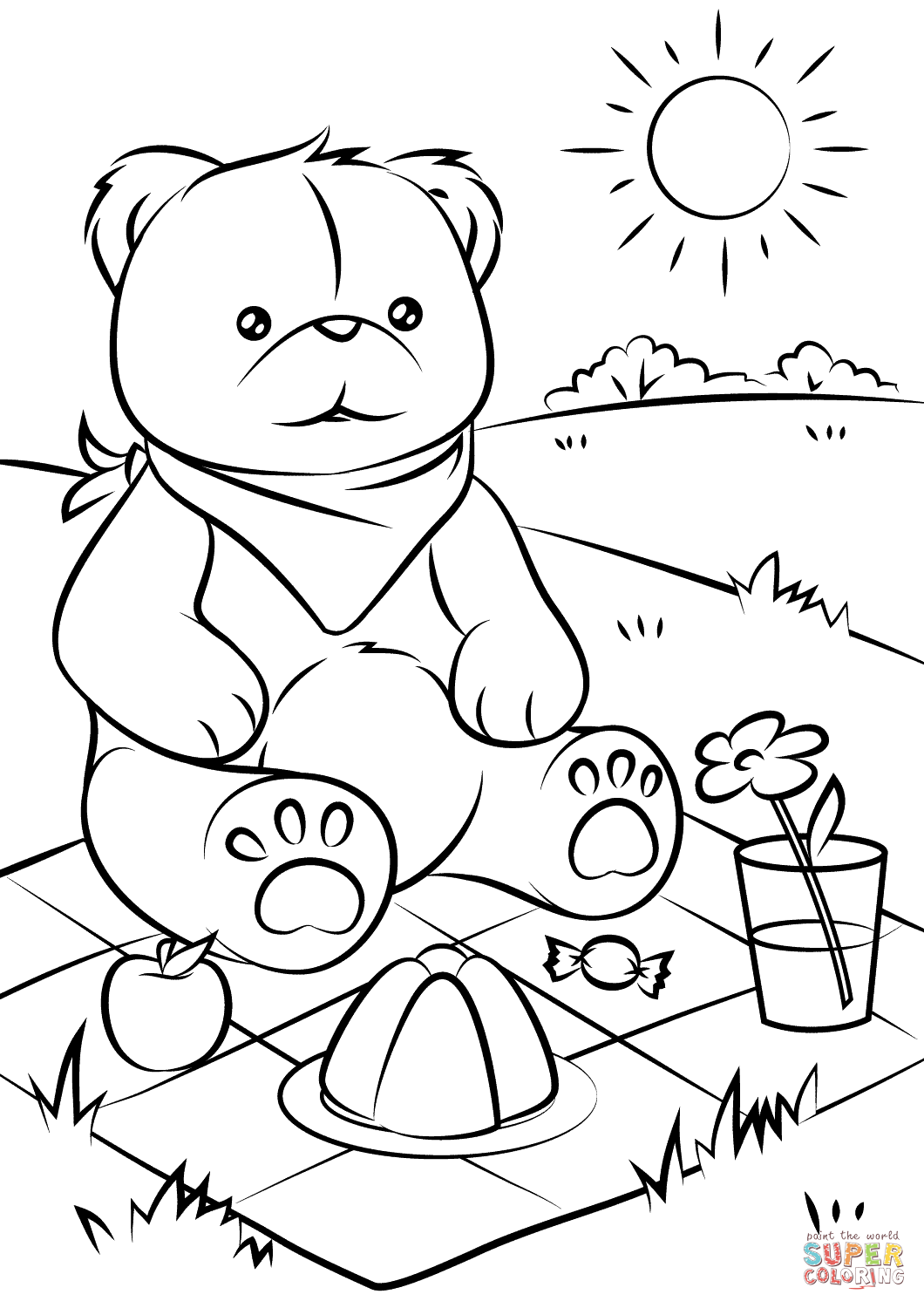 Cuddly Teddy Bear Coloring Pages Printable 21