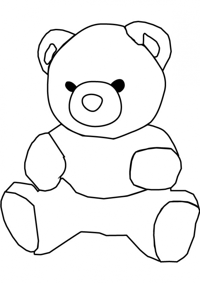 Cuddly Teddy Bear Coloring Pages Printable 26