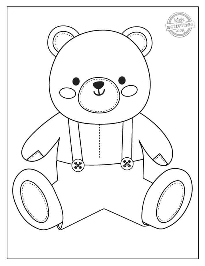 cuddly teddy bear coloring pages printable jpg