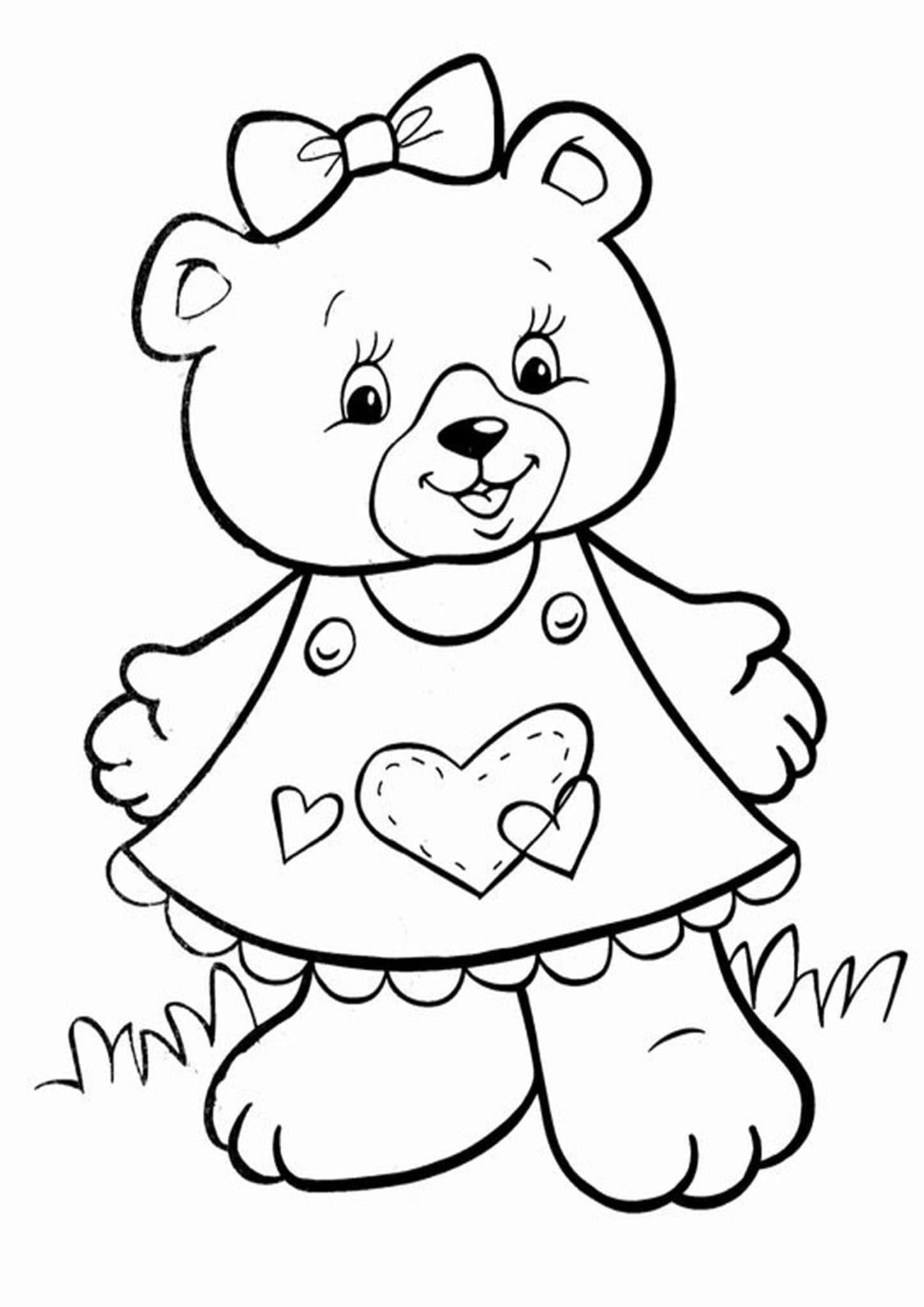 cuddly teddy bear coloring pages printable jpg