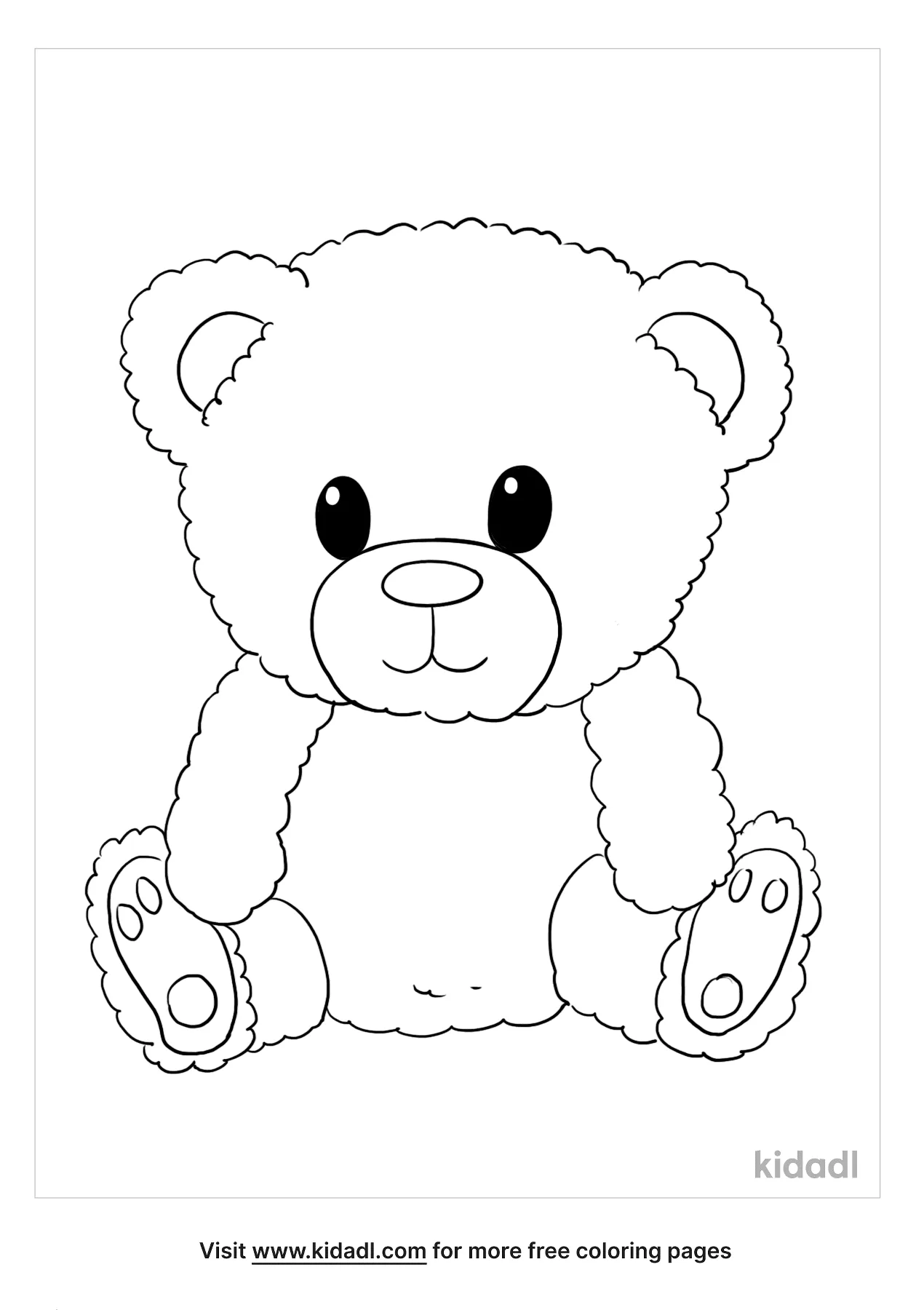 Cuddly Teddy Bear Coloring Pages Printable 32