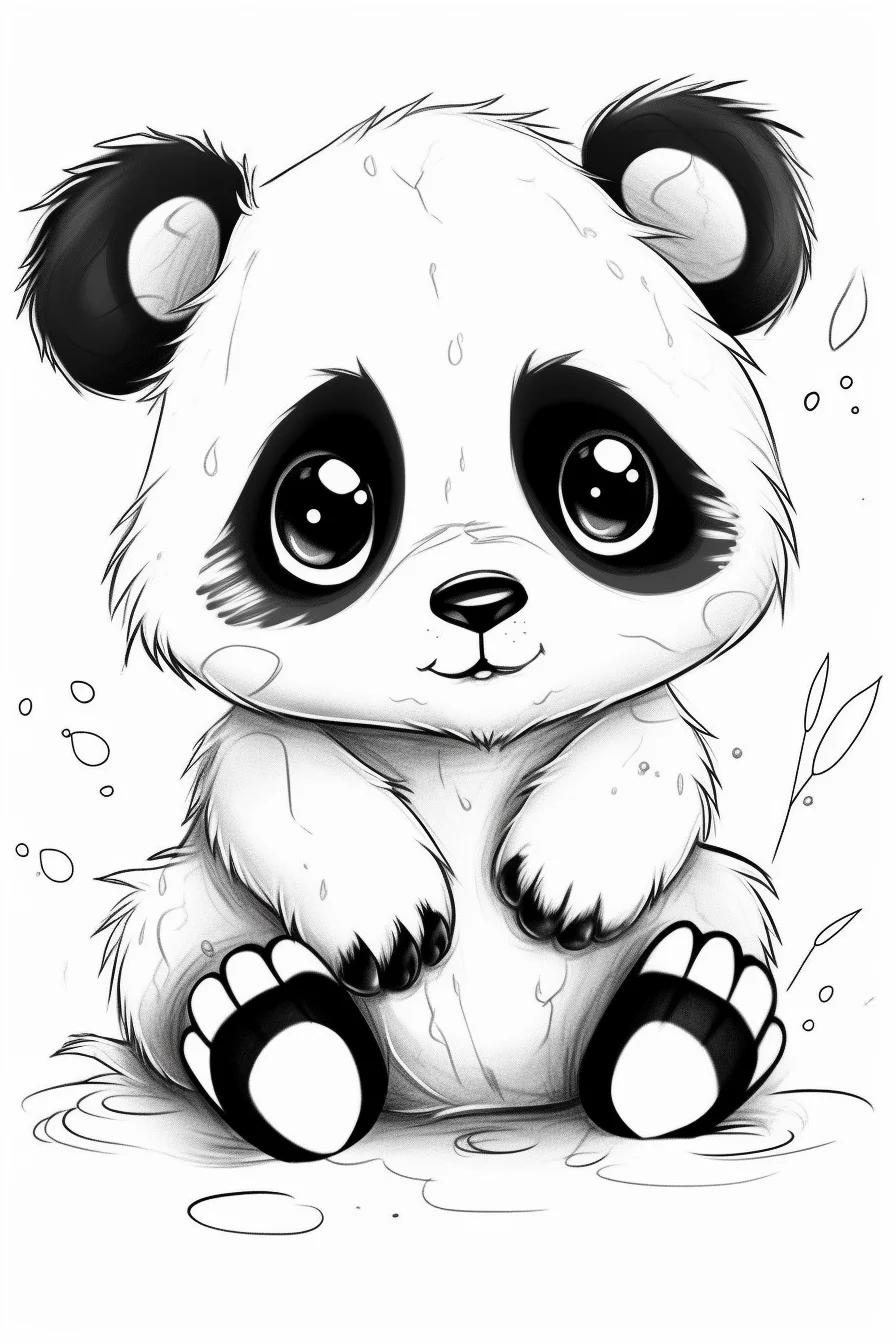 cute panda coloring pages printable jpg