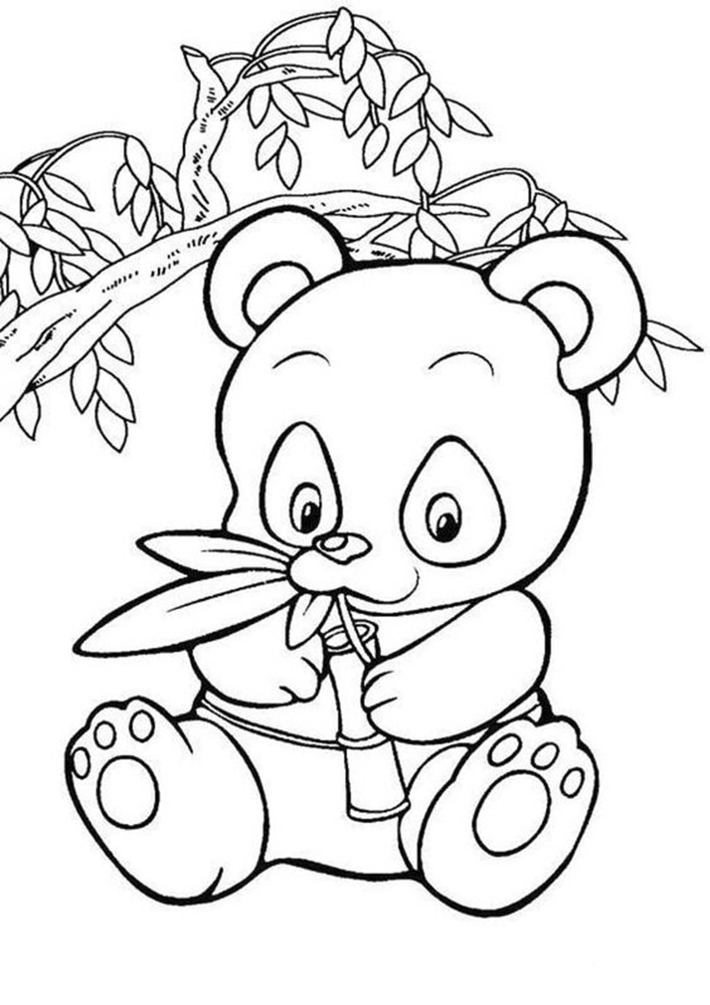 Cute Panda Coloring Pages Printable 13