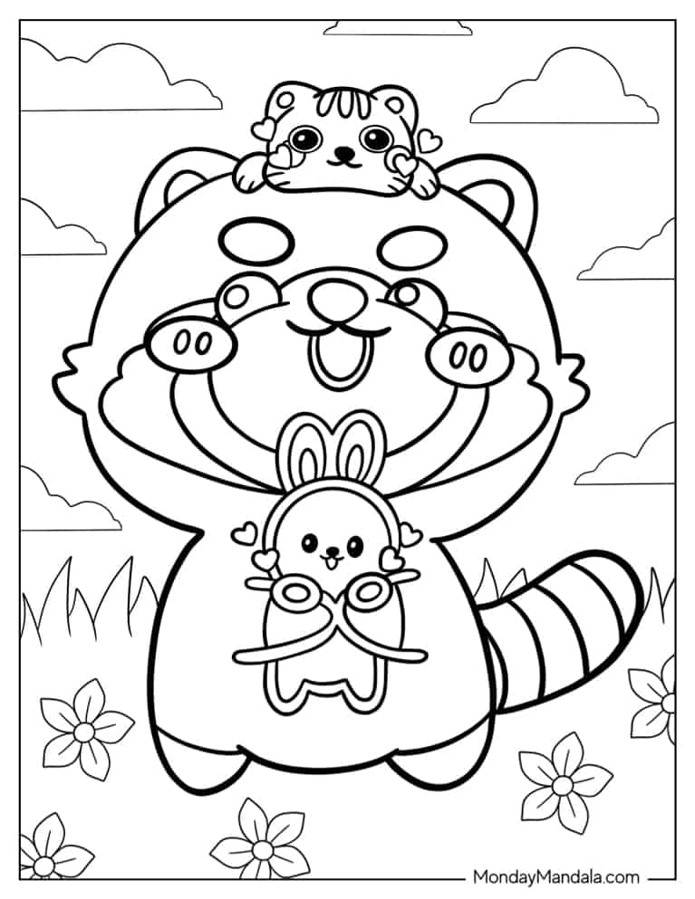 Cute Panda Coloring Pages Printable 21