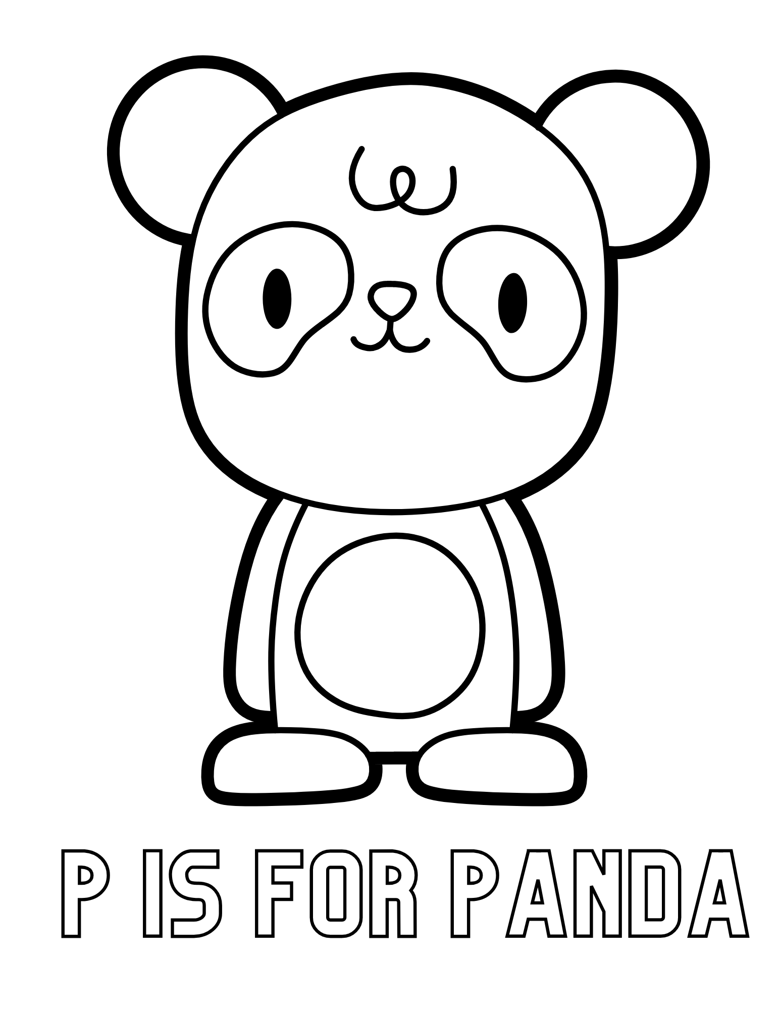 Cute Panda Coloring Pages Printable 3